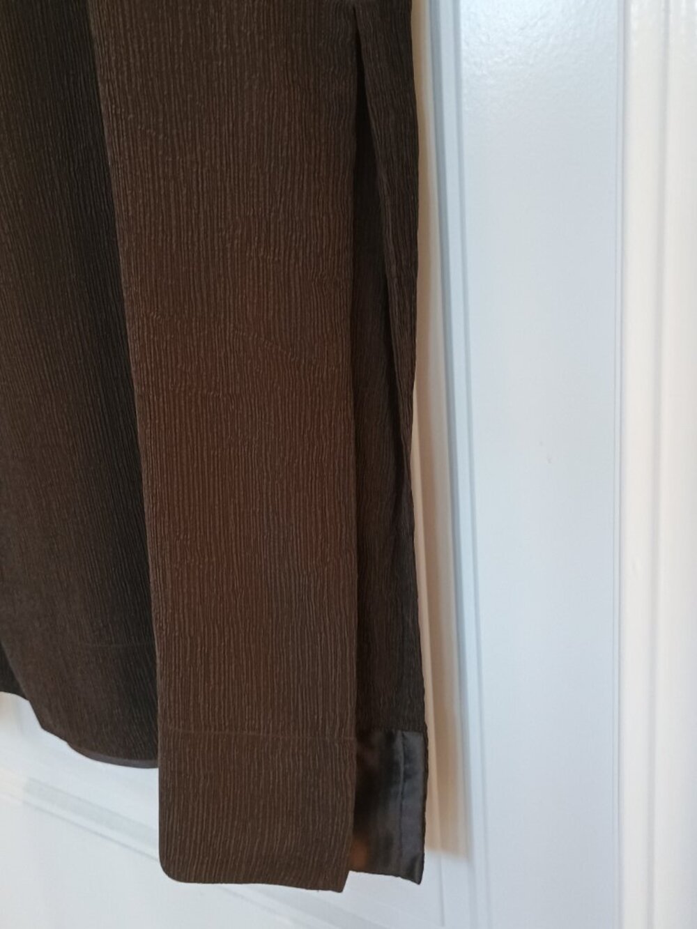 NWOT Banana Republic Women S Maxi Dress 100% Crepe Silk Sleeveless Brown Luxury - Picture 4 of 7